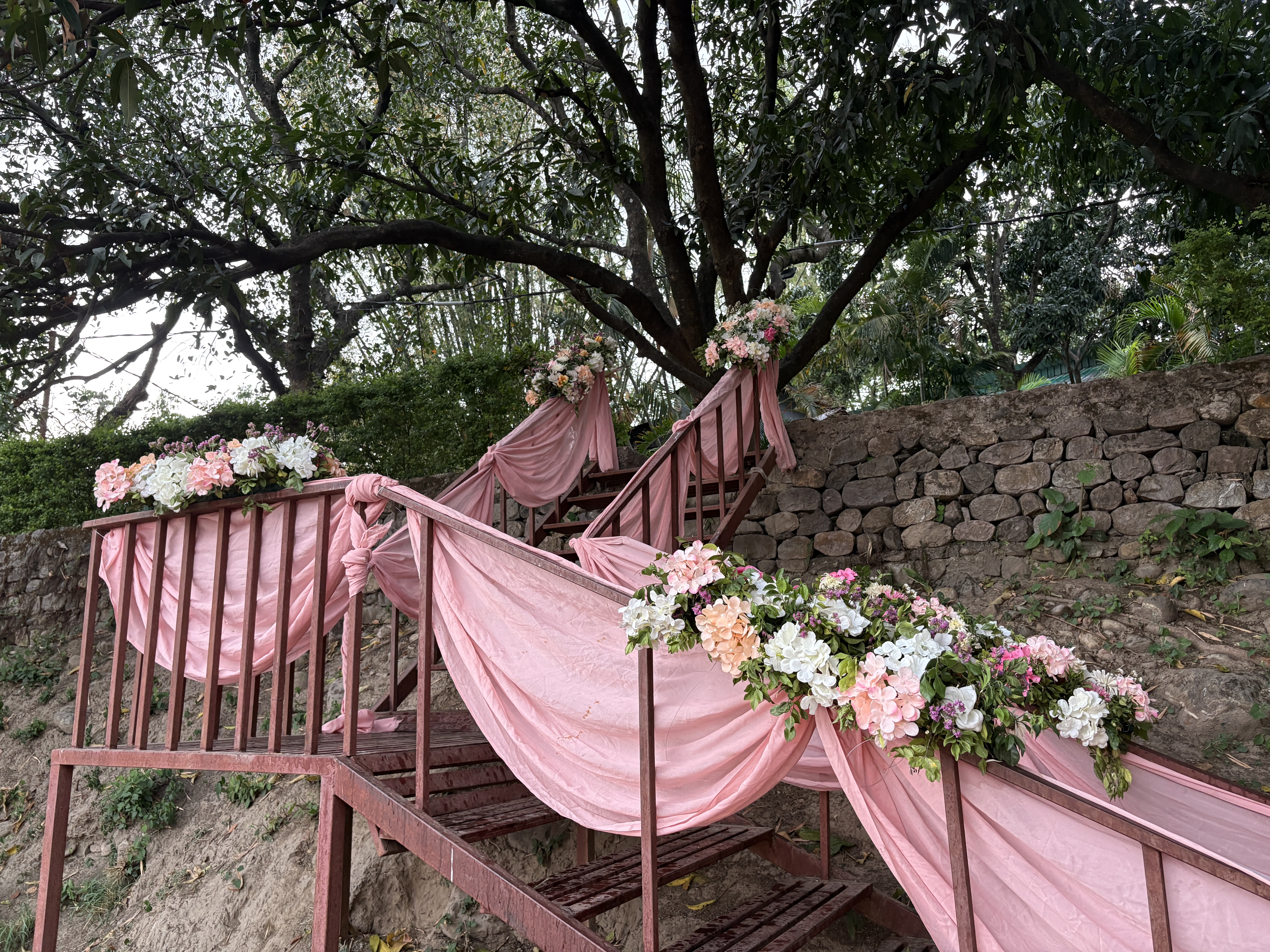 Riverside wedding photo at Corbett Wild Resort